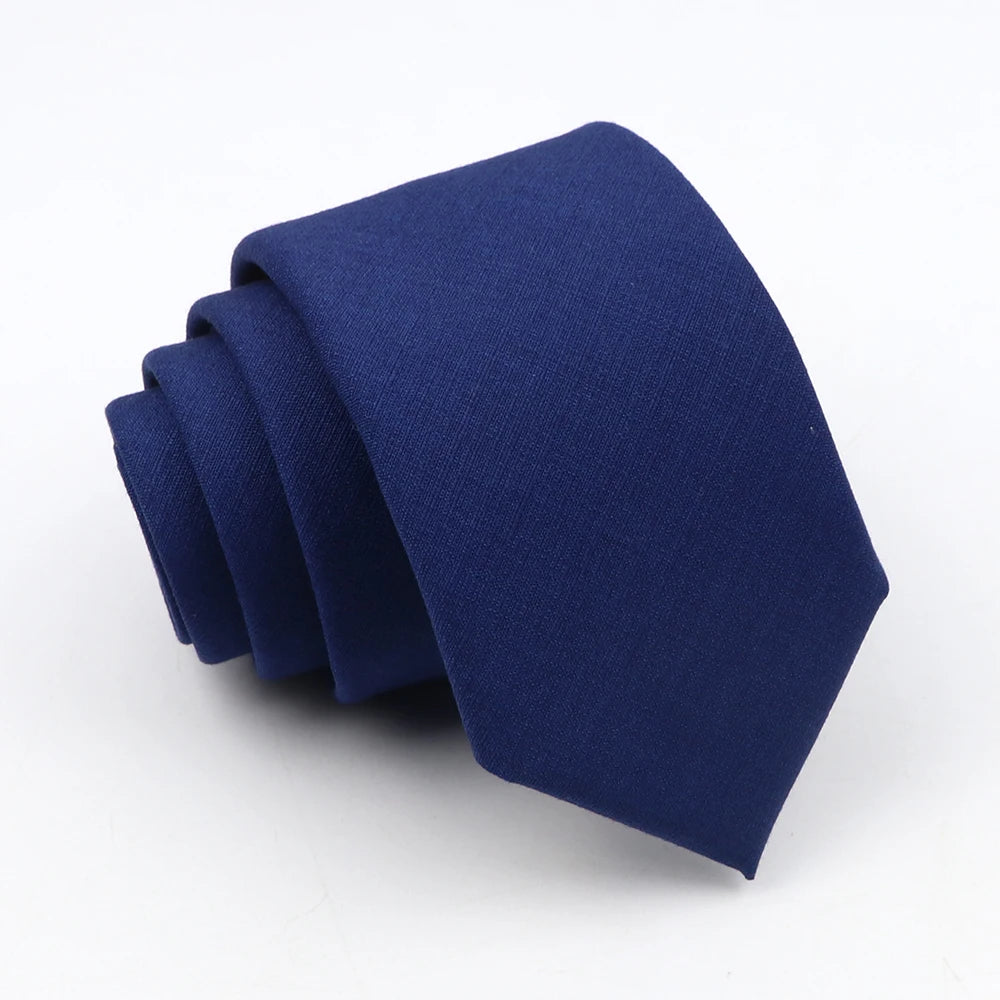 Skinny Solid Color Necktie for Casual Wedding Suit
