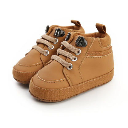 Bequeme High-Top-Sneakers aus Baumwolle mit weicher Sohle und rutschfester Sohle für Babys