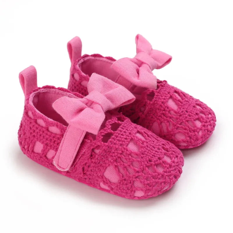 Chaussures bébé nouveau-né roses antidérapantes