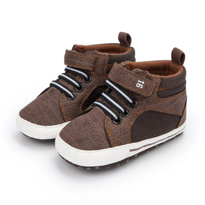 Bequeme High-Top-Sneakers aus Baumwolle mit weicher Sohle und rutschfester Sohle für Babys