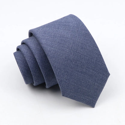 Skinny Solid Color Necktie for Casual Wedding Suit