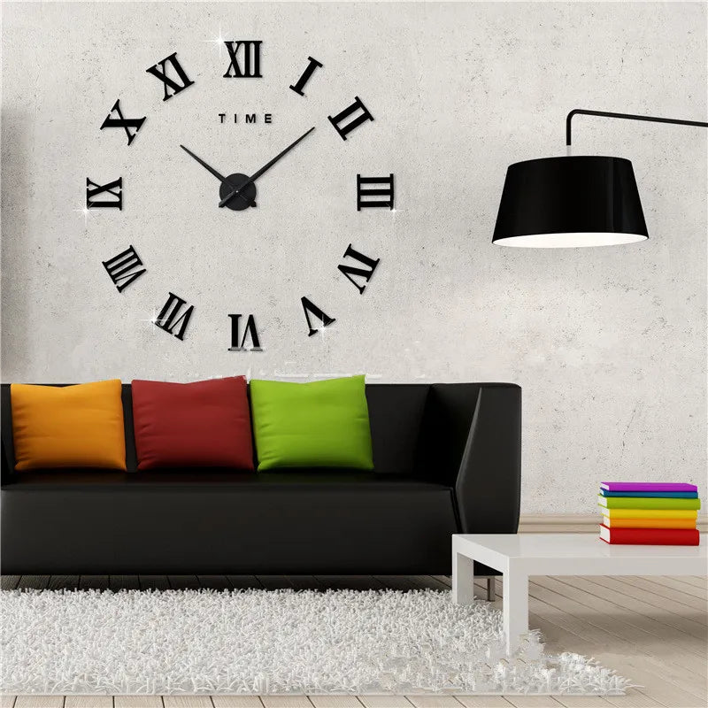 3D Acryl Spiegel Wanduhr DIY Moderne Wohnkultur