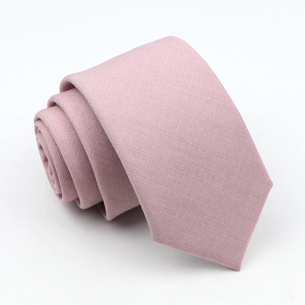 Skinny Solid Color Necktie for Casual Wedding Suit
