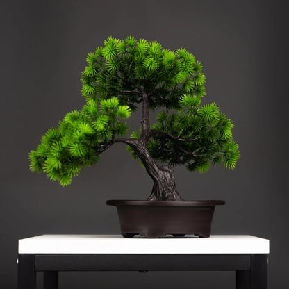 27cm Artificial Pine Plants Bonsai Fake Tree Ornaments Plastic Plants Desktop Decoration
