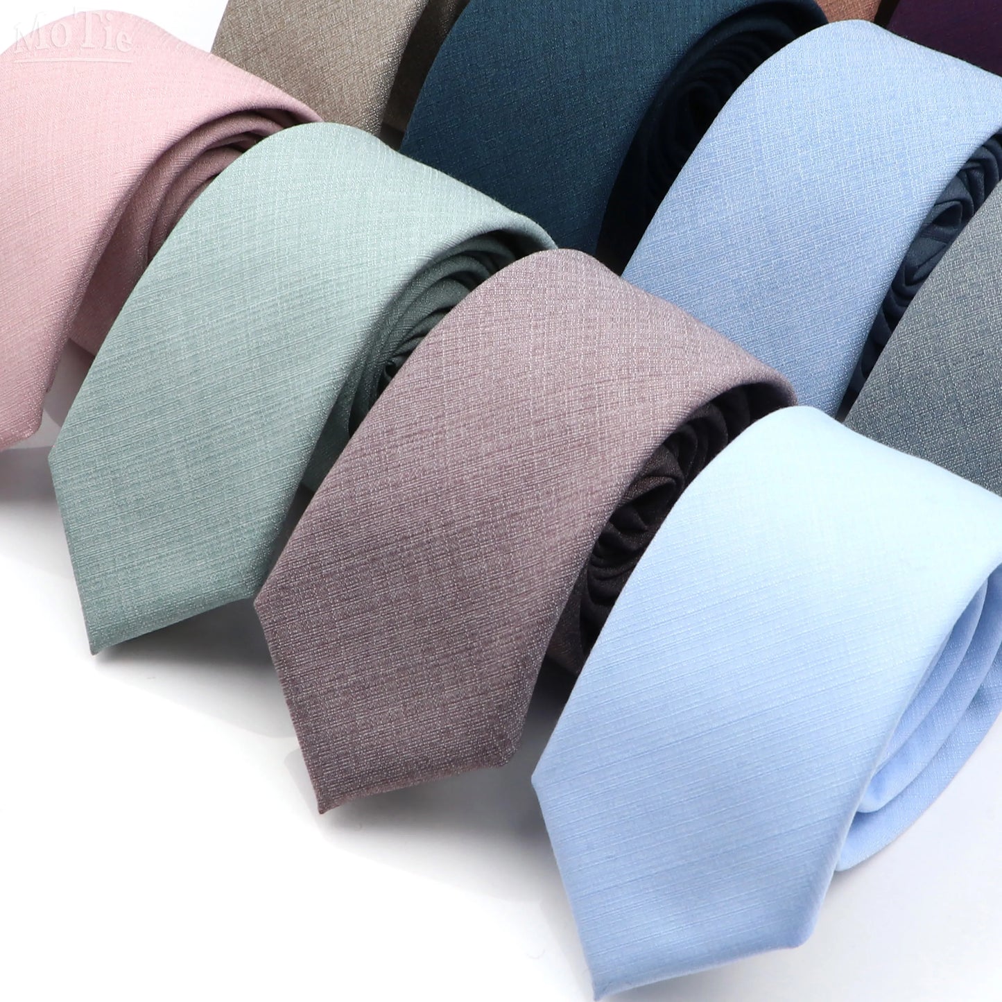 Skinny Solid Color Necktie for Casual Wedding Suit