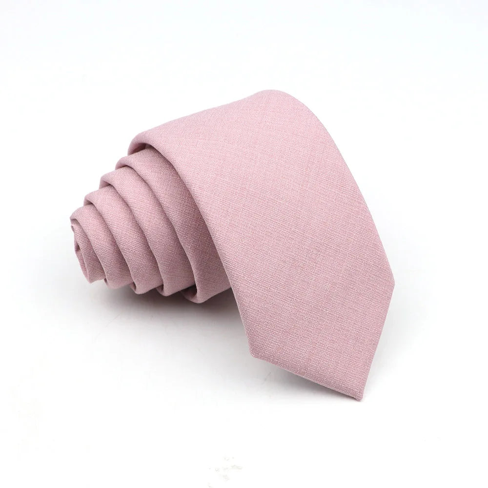 Skinny Solid Color Necktie for Casual Wedding Suit