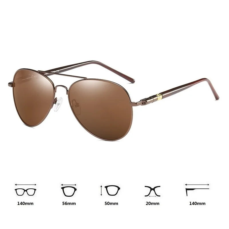 Luxuriöse polarisierte Piloten-Sonnenbrille für Damen und Herren