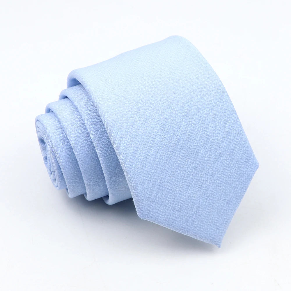 Skinny Solid Color Necktie for Casual Wedding Suit