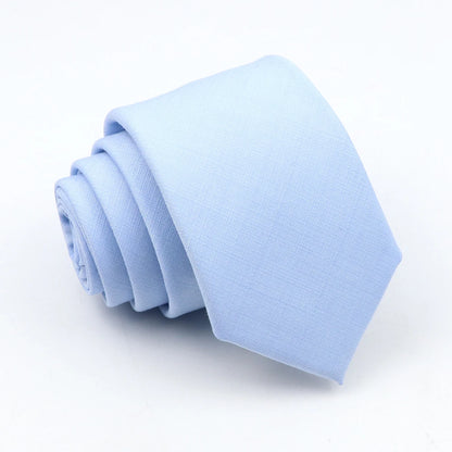 Skinny Solid Color Necktie for Casual Wedding Suit