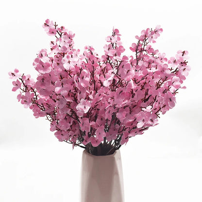Fleurs artificielles de gypsophile en soie rose en petits bouquets