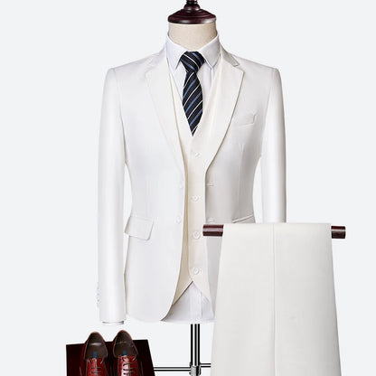 Luxury Men's 3-Piece Slim Fit Wedding Suit