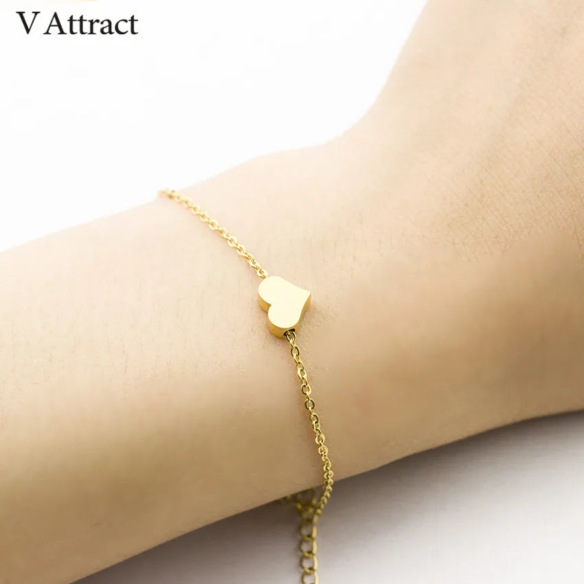 V Attract Mini Love Heart Statement Bracelets