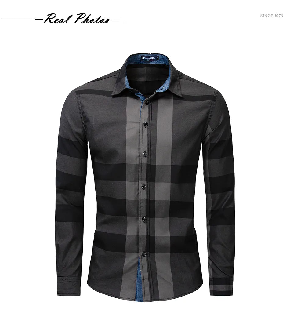 Long Sleeve Casual Men Slim Fit Shirts