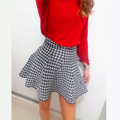 Korean Woolen Knit Pleated Midi Skirt