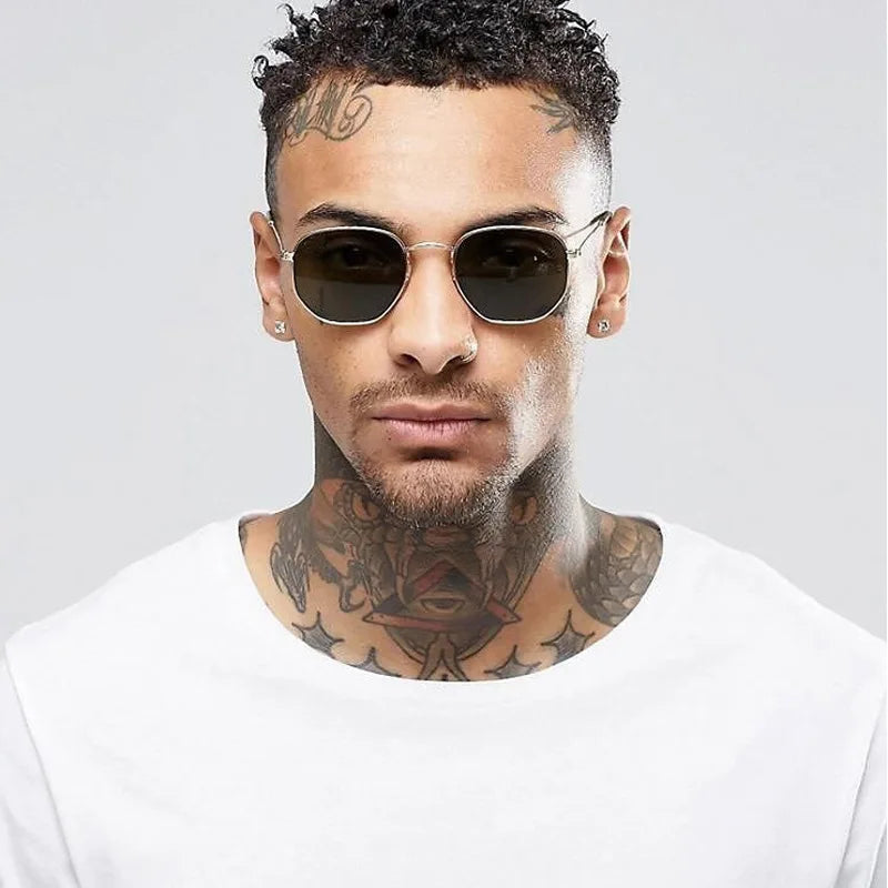 Metal Frame Black Sunglasses for Men & Women