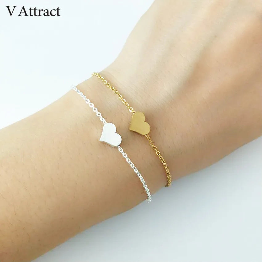 V Attract Mini Love Heart Statement Bracelets