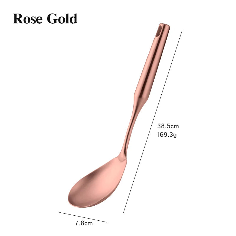 High-Grade Rose Gold Stainless Steel Kitchen Utensil