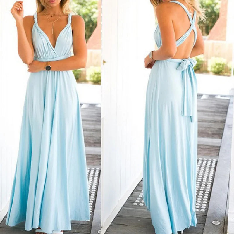 Sexy, wandelbares Multiway-Maxikleid im Boho-Stil