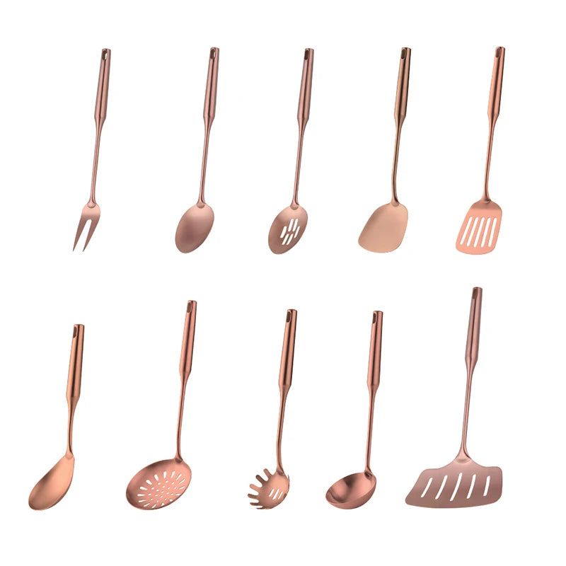 High-Grade Rose Gold Stainless Steel Kitchen Utensil