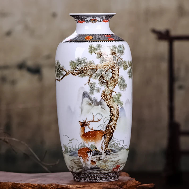 Vintage Jingdezhen Ceramic Animal Vase