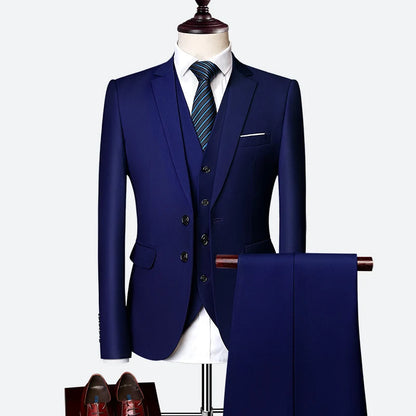 Luxury Men's 3-Piece Slim Fit Wedding Suit