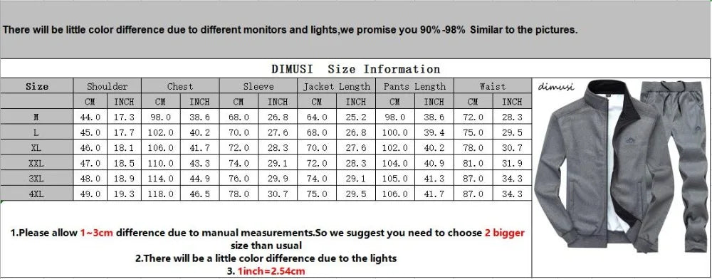 DIMUSI Herren Herbst Frühling Trainingsanzug: Sweatshirt &amp; Jogginghose