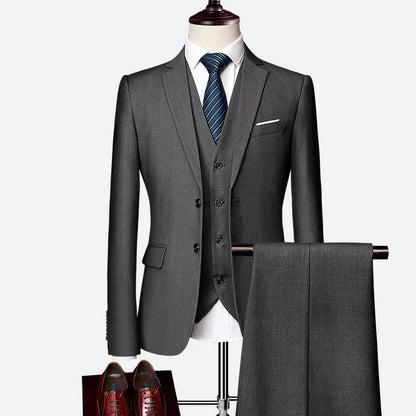 Luxury Men's 3-Piece Slim Fit Wedding Suit