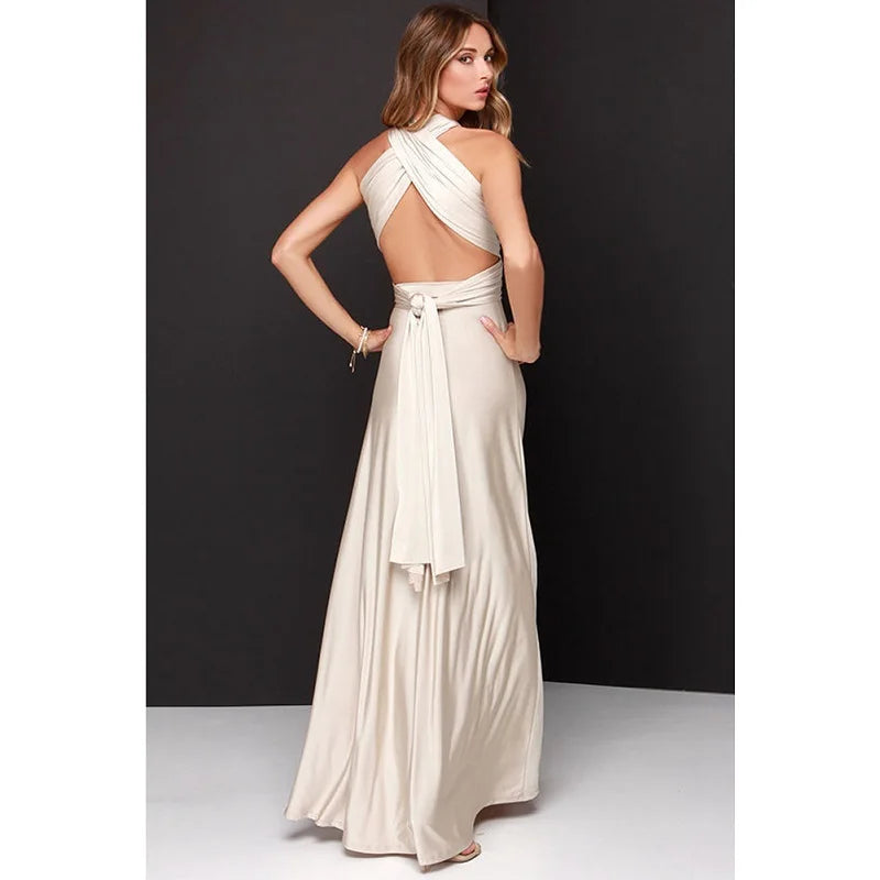 Sexy, wandelbares Multiway-Maxikleid im Boho-Stil