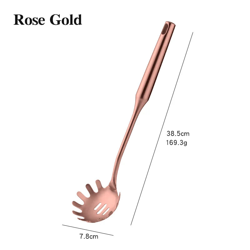 High-Grade Rose Gold Stainless Steel Kitchen Utensil