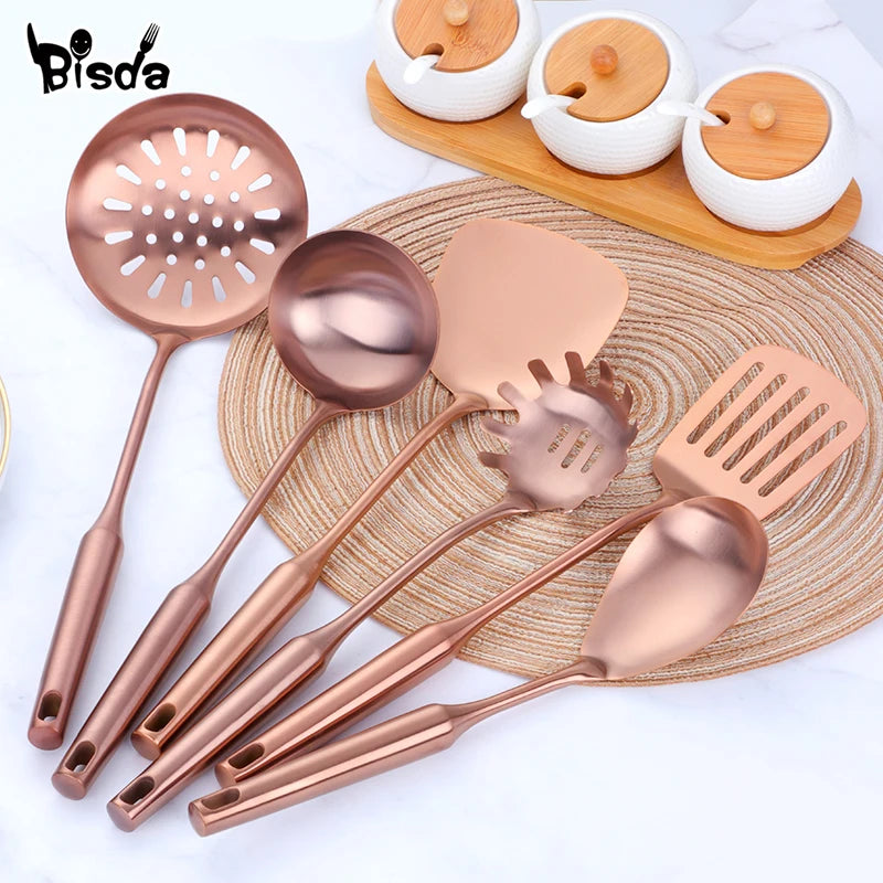 High-Grade Rose Gold Stainless Steel Kitchen Utensil