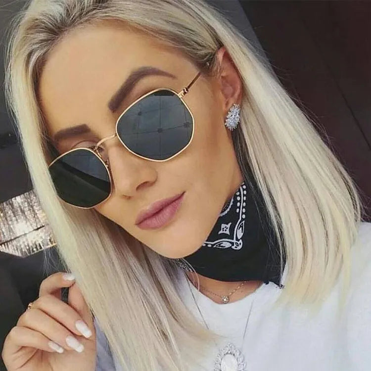 Metal Frame Black Sunglasses for Men & Women