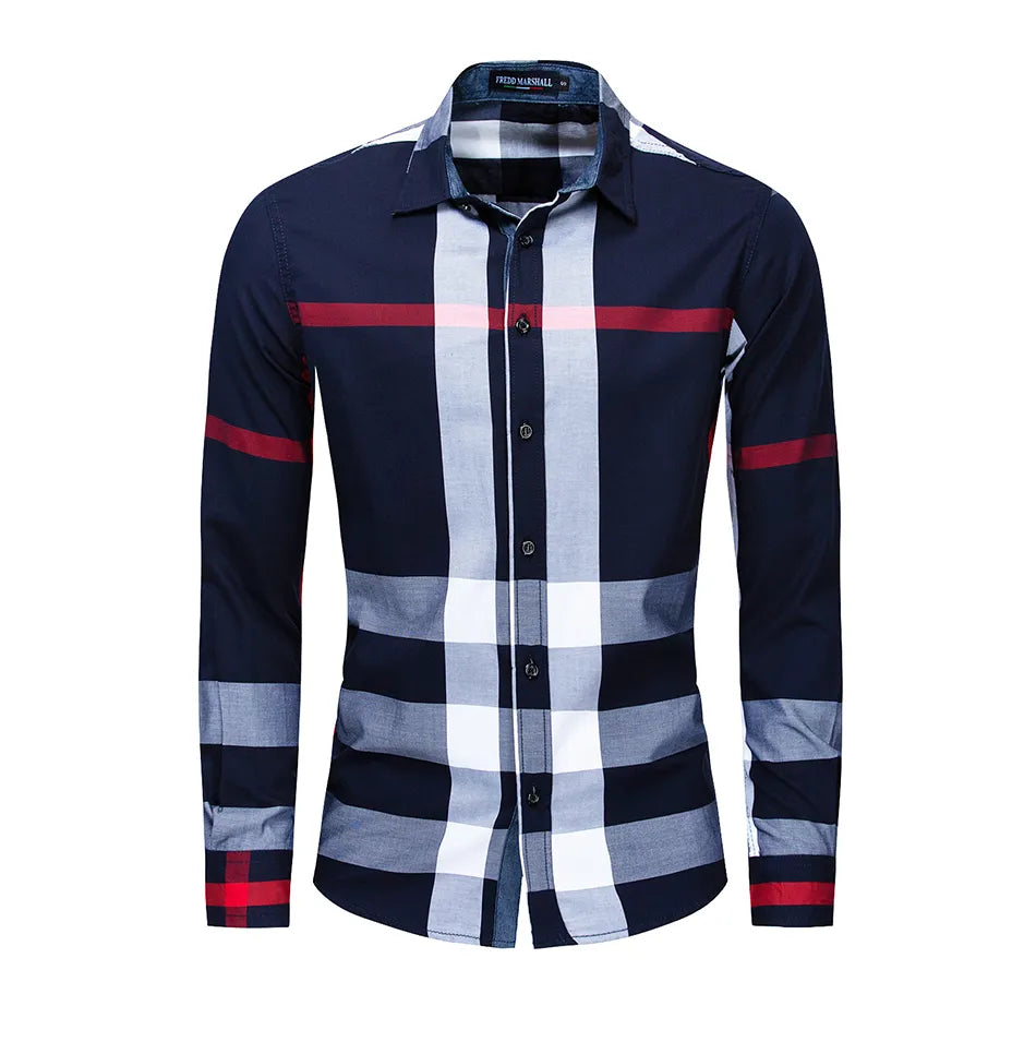 Long Sleeve Casual Men Slim Fit Shirts