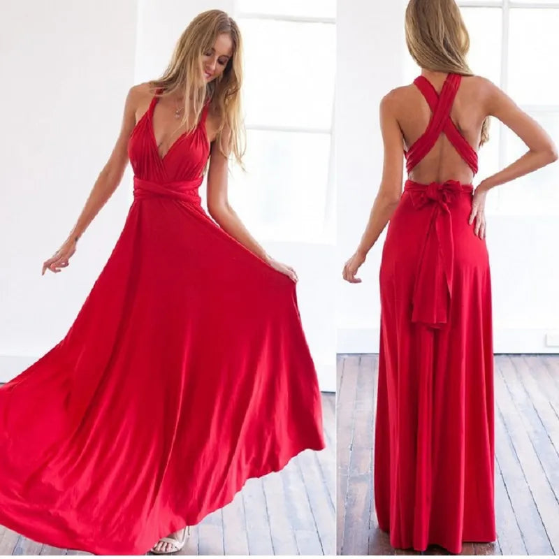 Sexy, wandelbares Multiway-Maxikleid im Boho-Stil