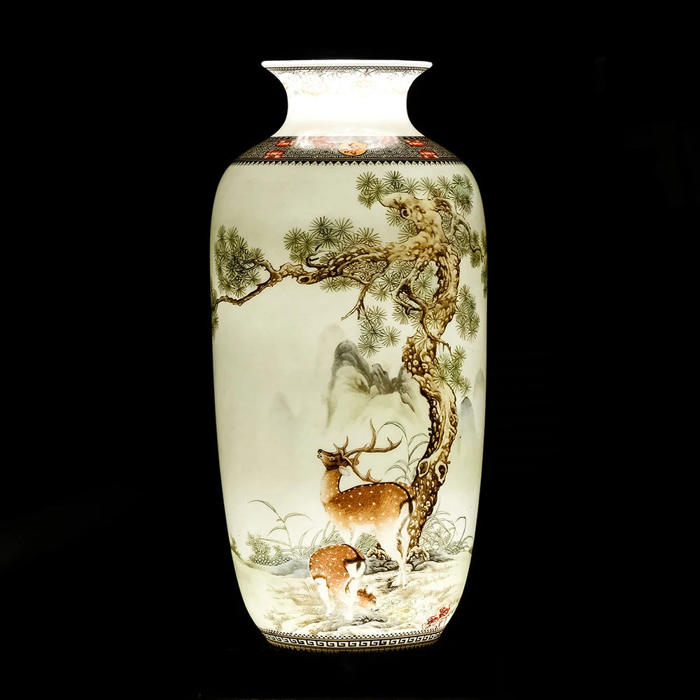 Vintage Jingdezhen Ceramic Animal Vase