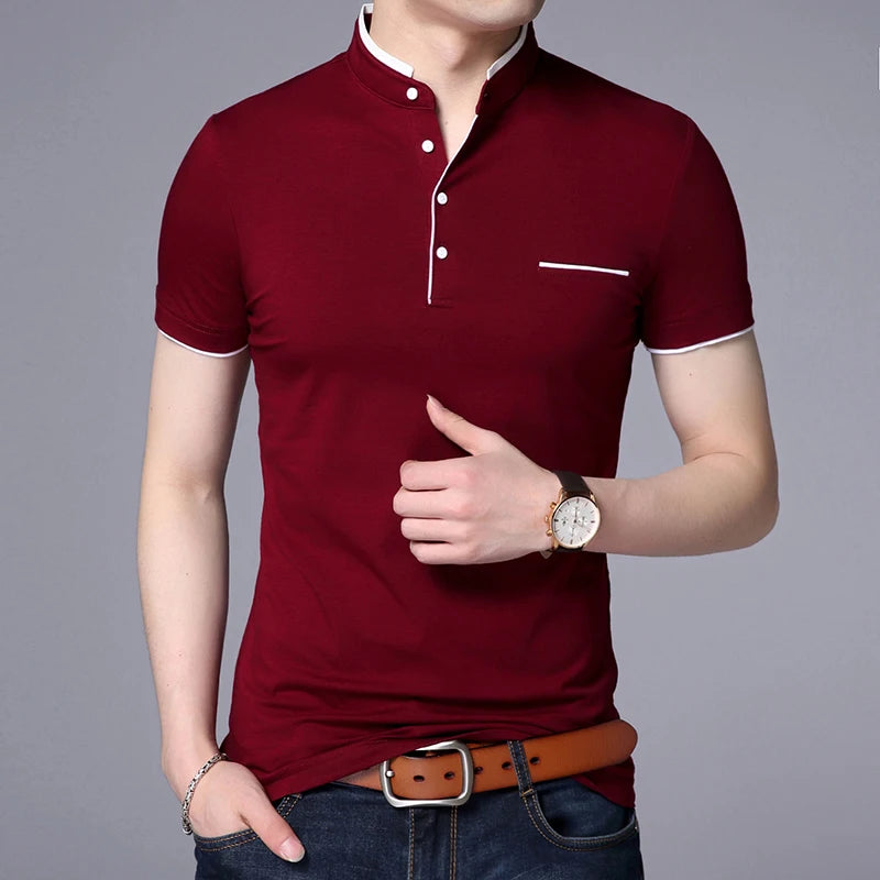 Men's Polo T Shirt - Men's Solid Color Clothes