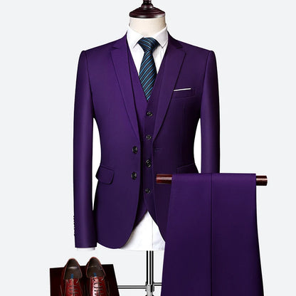 Men's 3-Piece Slim Fit Wedding Suit