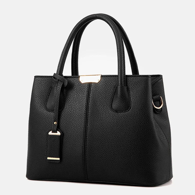 Sacs à bandoulière en cuir PU pour femmes - Grand sac à main fourre-tout pour dames