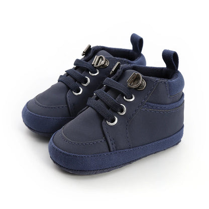 Bequeme High-Top-Sneakers aus Baumwolle mit weicher Sohle und rutschfester Sohle für Babys