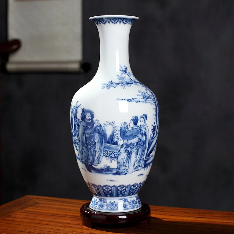New Chinese Style Blue and White Porcelain Vase