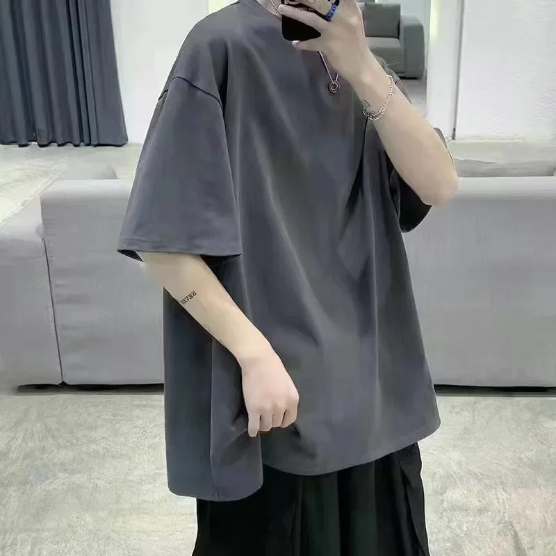 Half Sleeve Loose Fit Men's Round Neck T Shirts