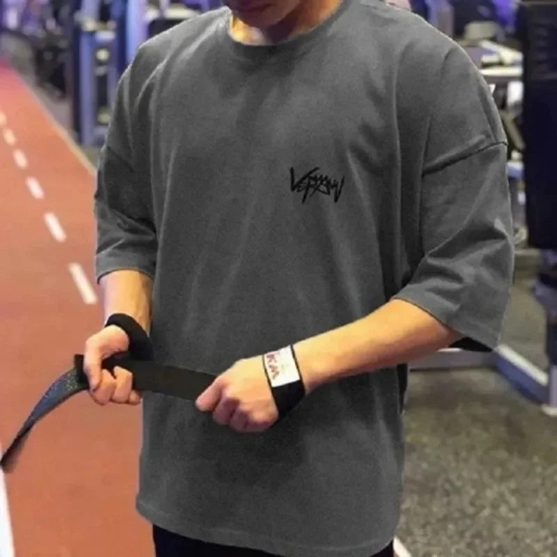 Half Sleeve Round Collar Sports T-Shirt