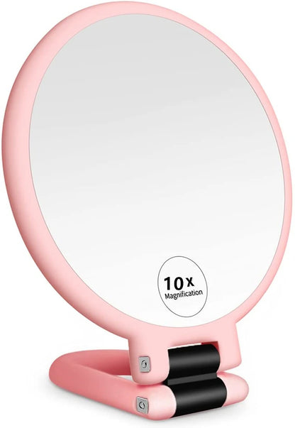 Handheld Folding Double Sided Makeup Vanity Mirror