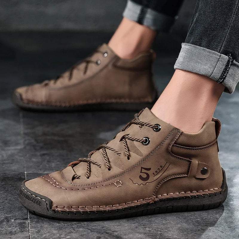 Handmade Leather Casual Men Winter Shoes
