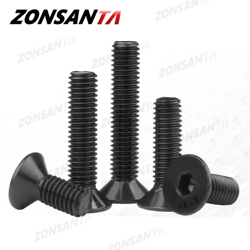 ZONSANTA Carbon Steel Flat Head Countersunk Screw Set