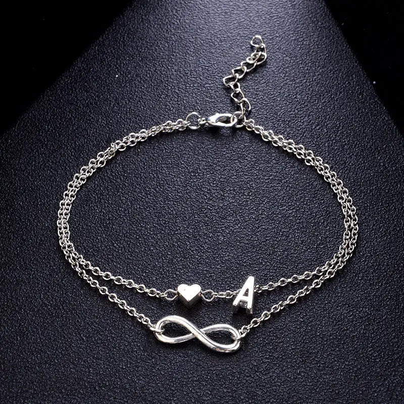 Silberfarbene Charm-Armbänder, Schmuckgeschenke für Frauen