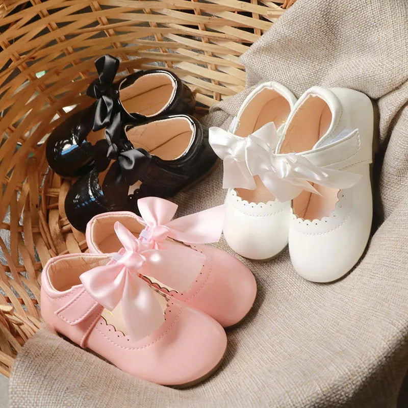 Princess Bow Leather Shoes