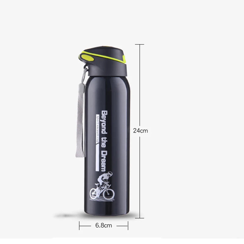 Bouteille d'eau de cyclisme en acier inoxydable sous vide de 500 ml