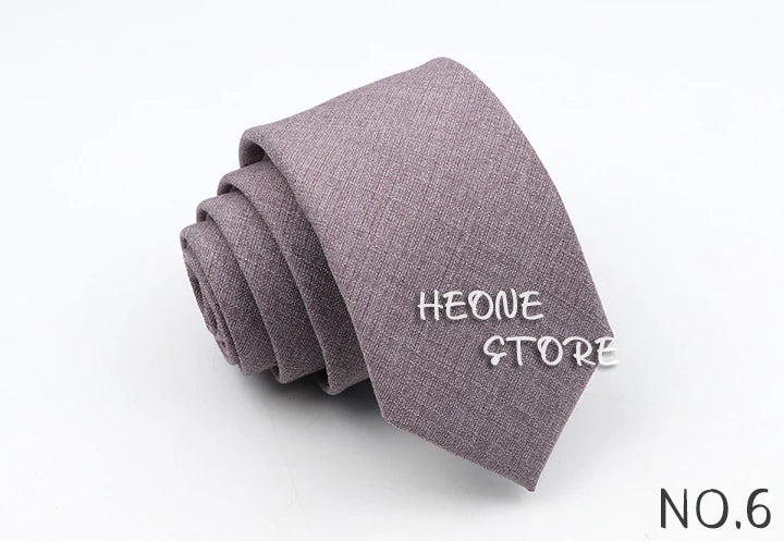 Skinny Solid Color Necktie for Casual Wedding Suit