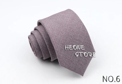 Skinny Solid Color Necktie for Casual Wedding Suit