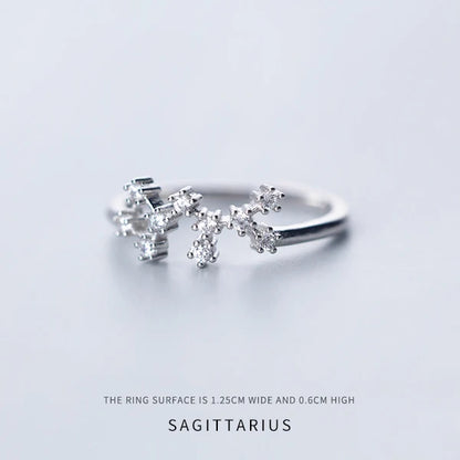 Women's 925 Sterling Silver Cross Flower Rings